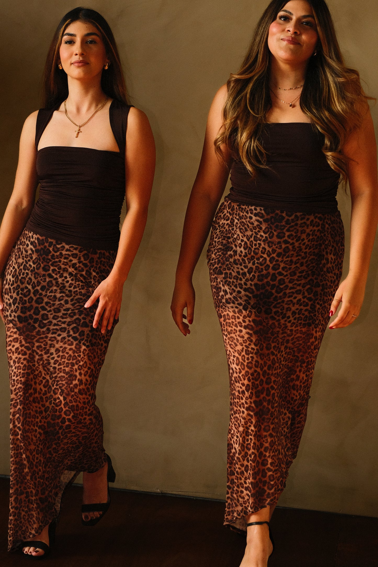 Asymmetrical Leopard Skirt