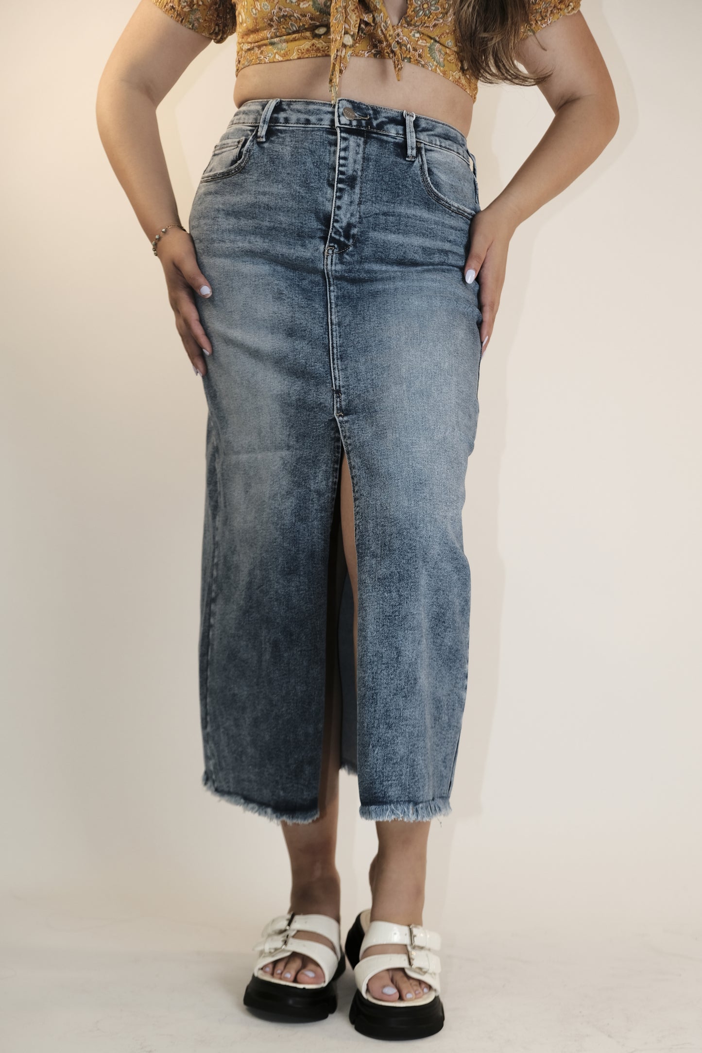 Denim Maxi Skirt